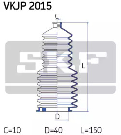 Гофрированный кожух / прокладки SKF для RENAULT CLIO I (B/C57_, 5/357_) 1.4